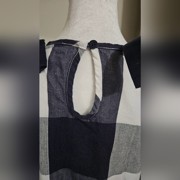 LAZY OAF Left Field Tie Dress In Blue/white Checkered Print. Size 6 - Picture 12 of 16